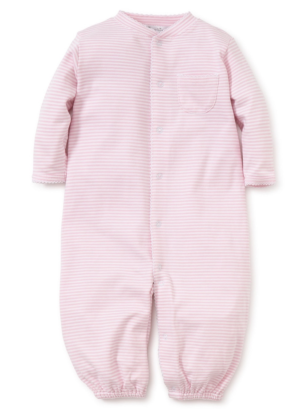 Kissy‎ Kissy Simple Stripes Pink Convertible Gown PRE Premie Pima Cotton Luxury